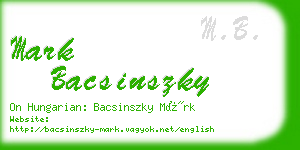 mark bacsinszky business card